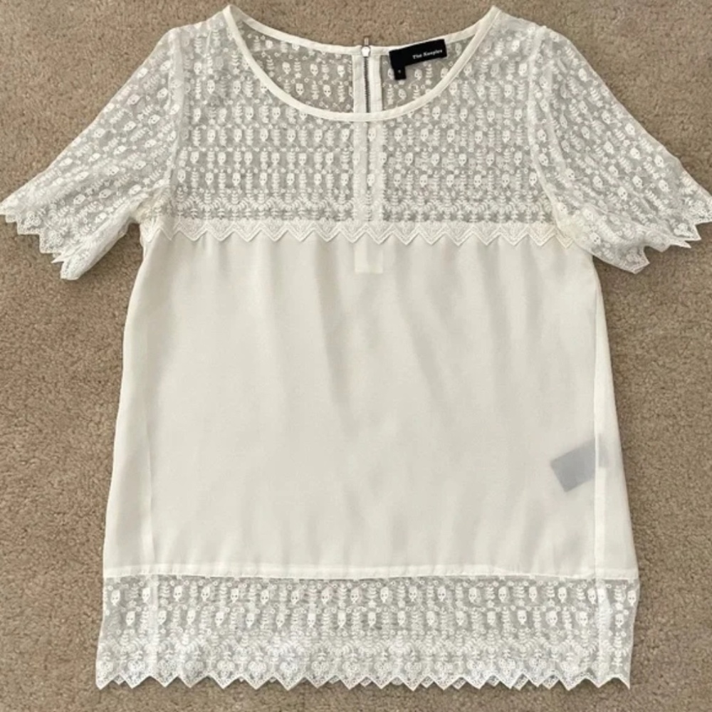 The Kooples Skull Silk Blouse